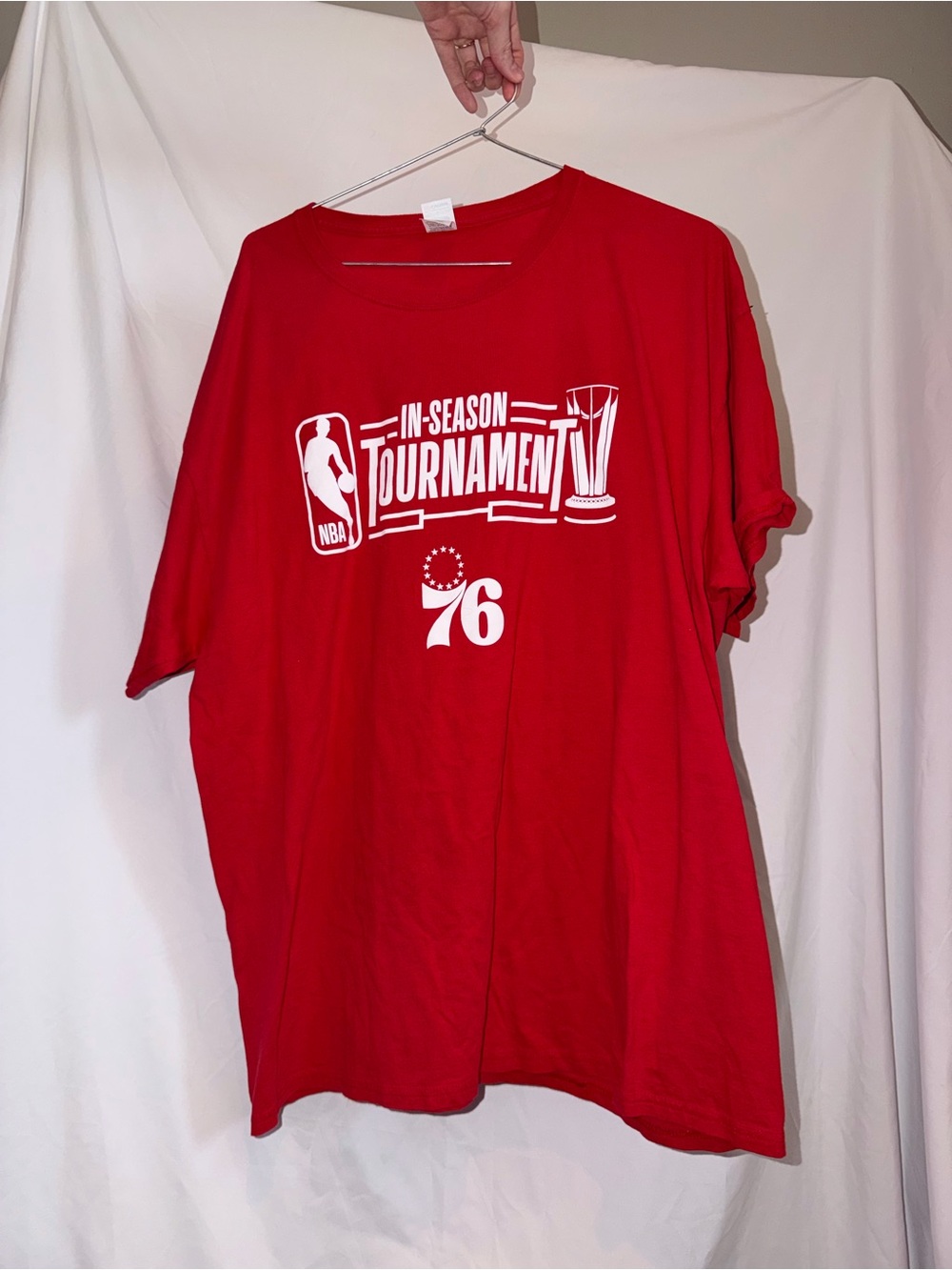 NBA In-Season Tournament 76ers Red Short Sleeve Tee